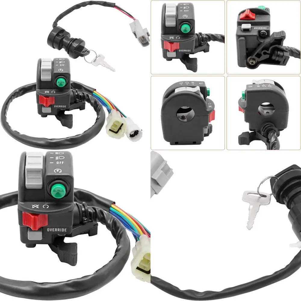 

Start Stop Headlight Switch & Ignition Key Switch for Yamaha Grizzly 660 2004-2008 Big Bear 400 2009-2012 5KM-83972-00-00 5KM-83