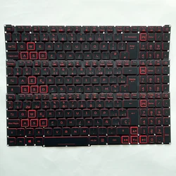 AN515-54 UK/French/Spanish Backlight Keyboard For Acer Nitro 5 AN515-43 AN515-55  AN517-51 AN517-52  AN715-51 n20c1 Red SP