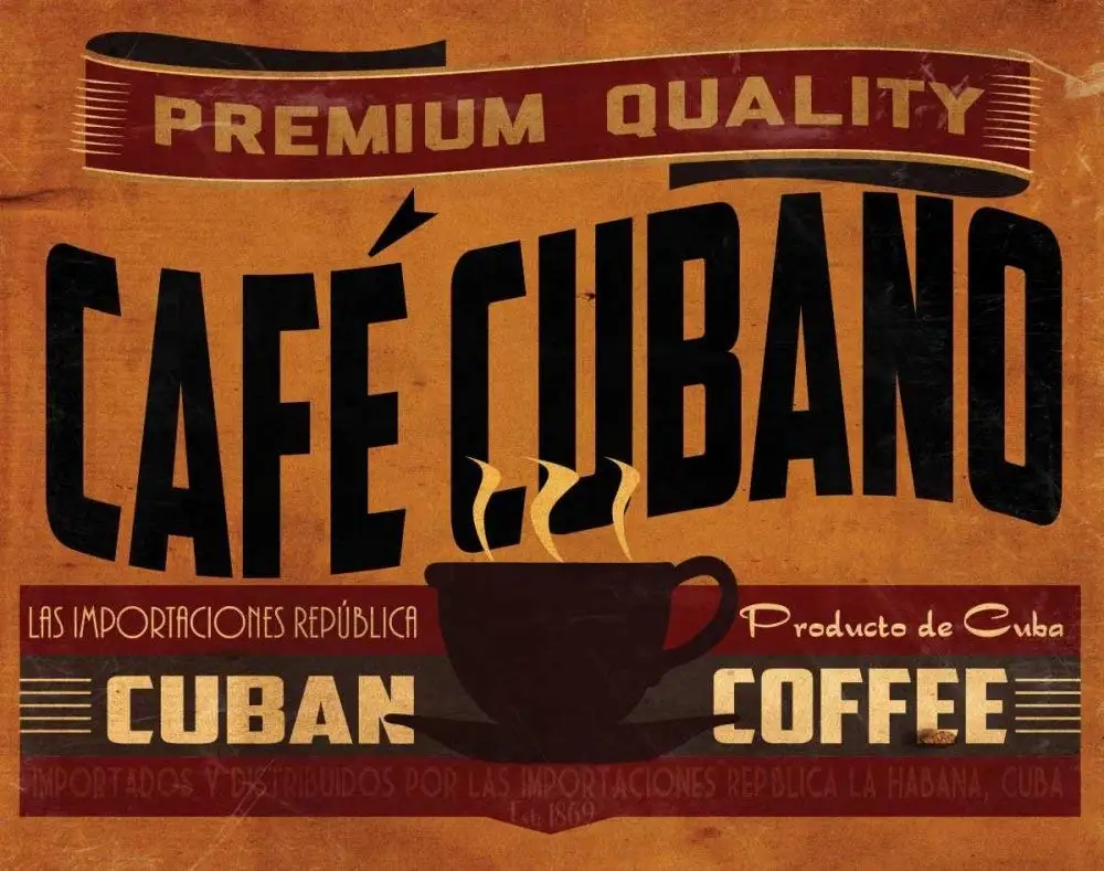 Kexle Premium Quality Cuban Coffee Vintage Metal Sign Garage Signs for Men Home Decor tin Art Decor,8x12 Inches