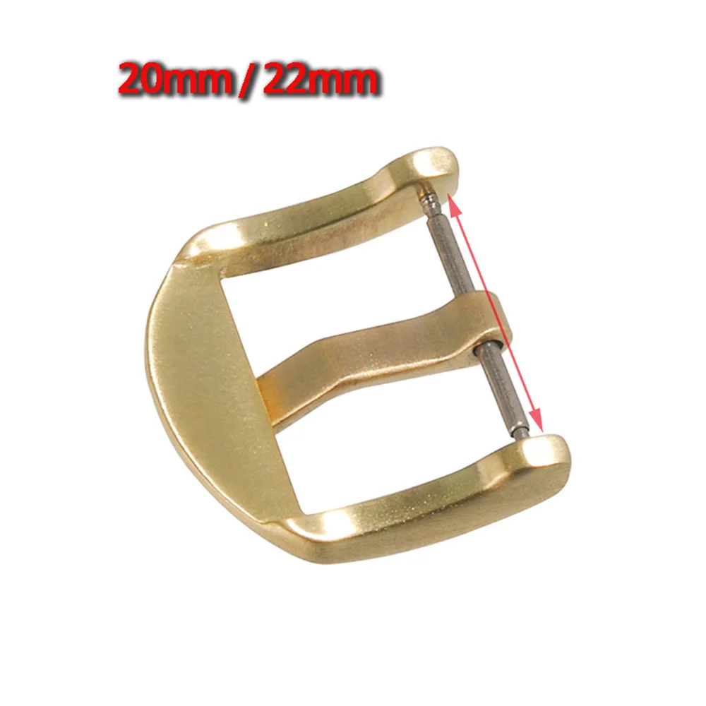 1pc Bronze Buckle 20mm 22mm Metal Brass Pin Buckle Leather Strap / Rubber Band Watch Accessories