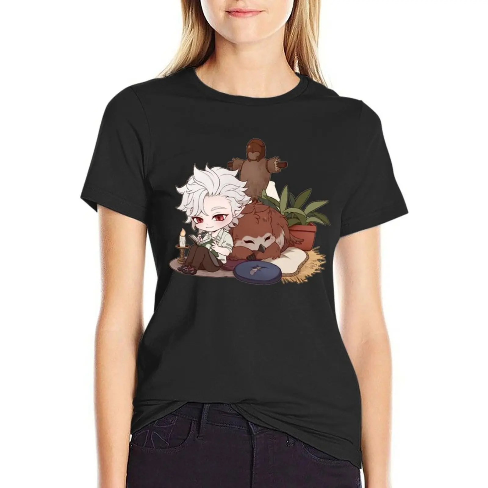 Chibi Astarion & Owlbear T-Shirt plus sizes summer top Aesthetic clothing summer tops fashion woman blouse 2024