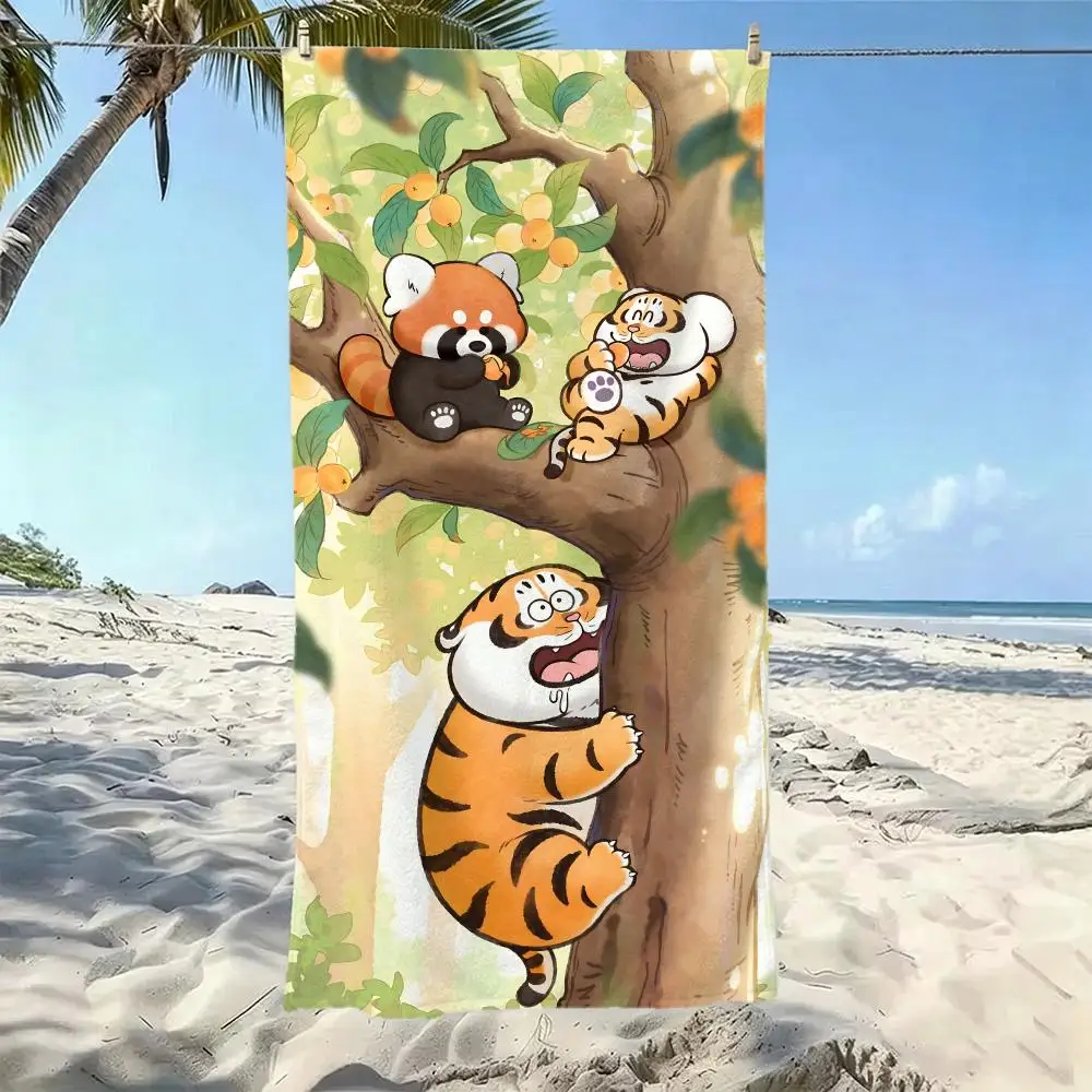 

Милое полотенце I-I'm Not Fat TigerS, качество пятизвездочного отеля, экологически чистое, ультрамягкое, толстое, для дома и пляжа