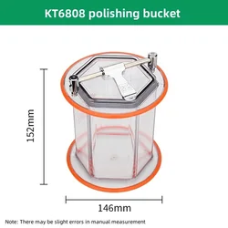 Capacity 3 kg Rotary Drum/Bucket For KT-6808 Tumbler For Polishing Machine, Jewelry Polishing Barrel