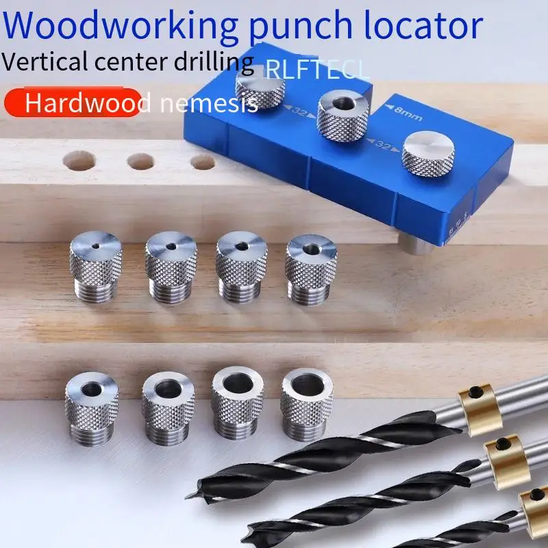 

Woodworking Punching Locator Plate Vertical Punching Assistant Twist Drill High-speed Steel Drill Wood Tip Puncher