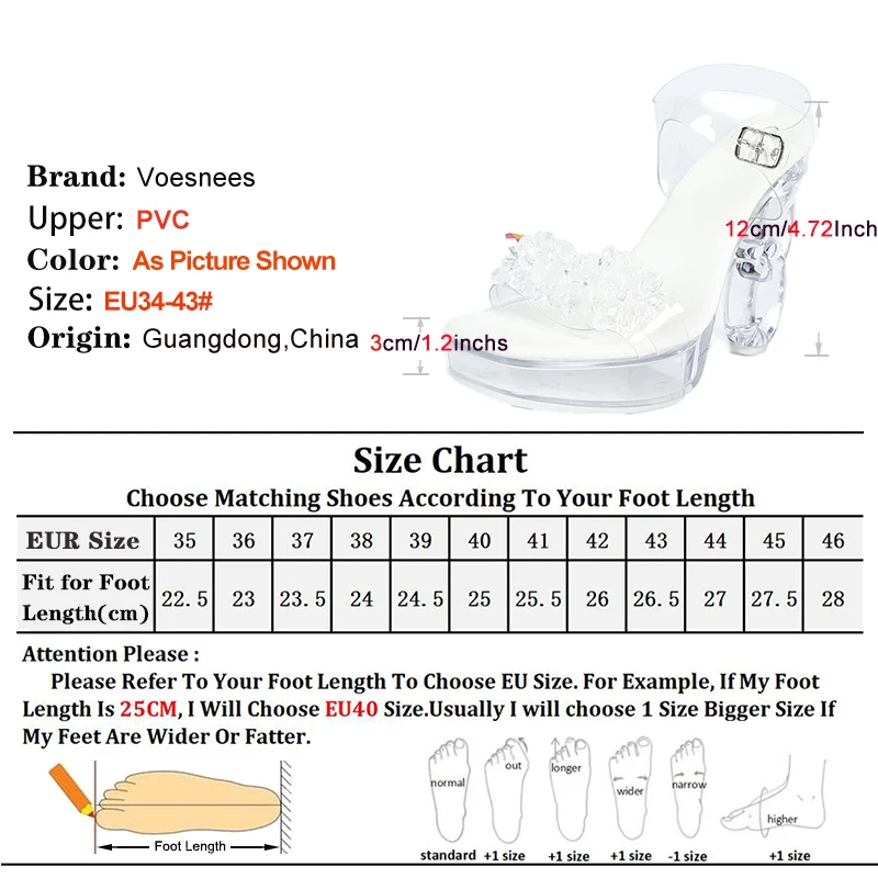 Crystal Transparent Shoes 12CM Clear Heels Fashion String Bead Summer Square Toe Party Sandals For Women In Buckle Strap White