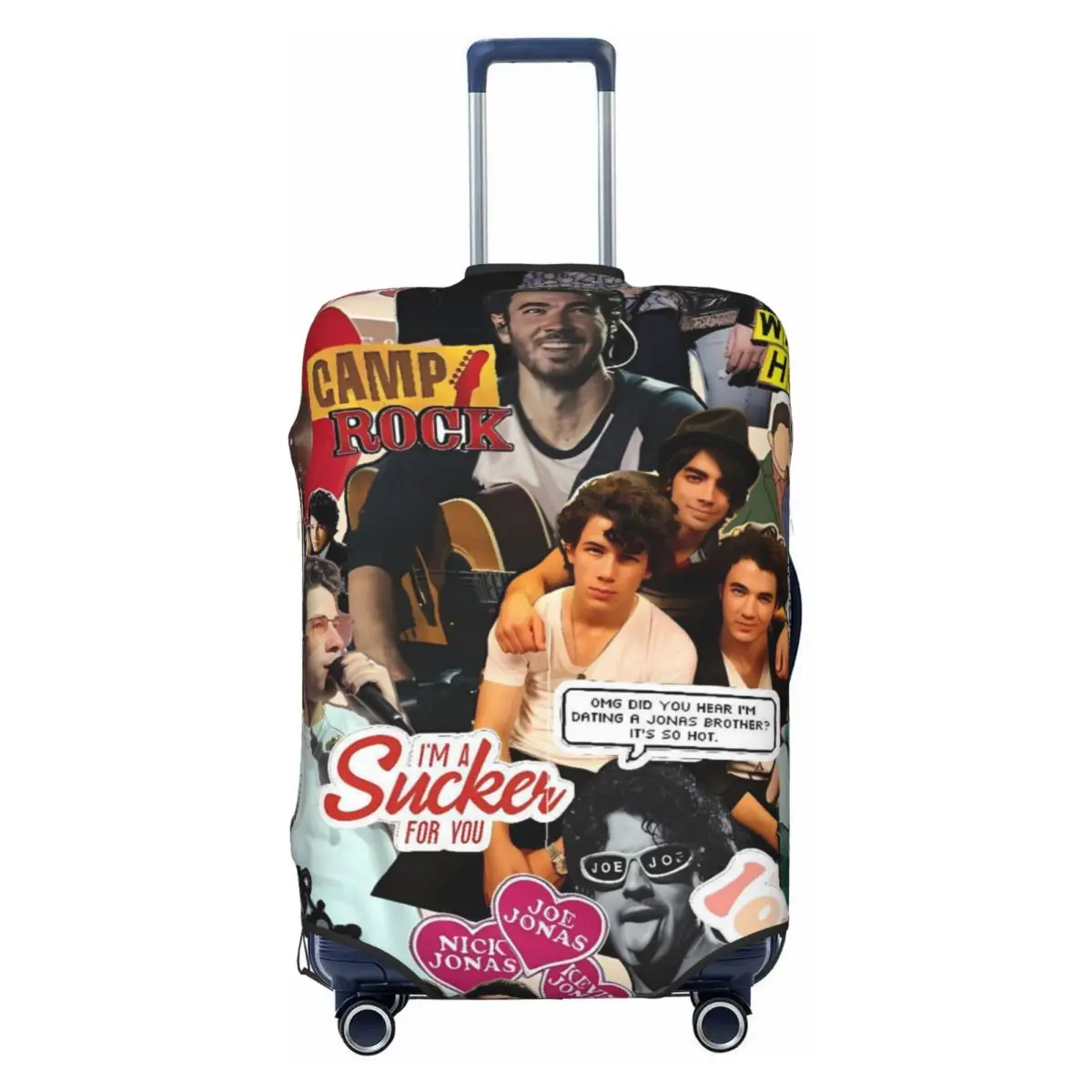 Jonas Bros 20th Anniversary Tour Funda para maleta Suministros de equipaje elásticos para vacaciones Protección de viaje
