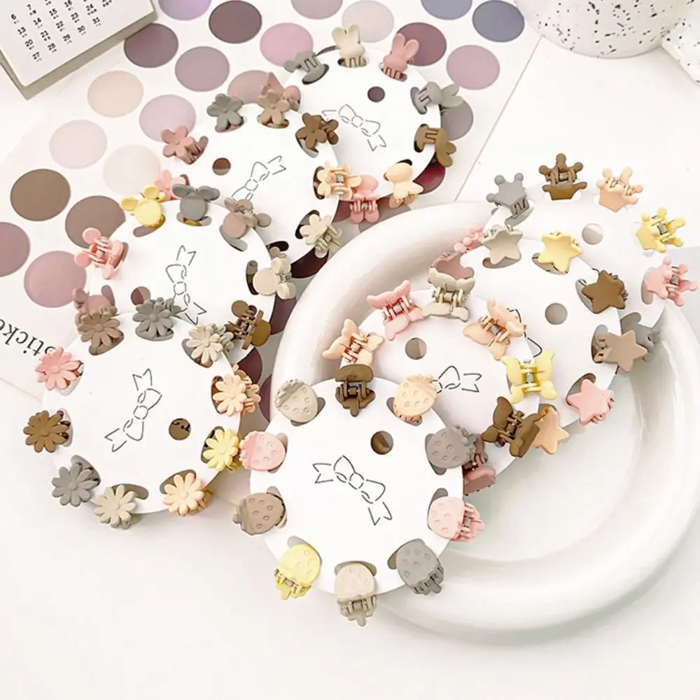 Hair Accessories Mini Hair Claw Frosting Hair Clip Star Hair Crab Clip Barrettes Hair Ornaments Flower Mini Hair Claw Children