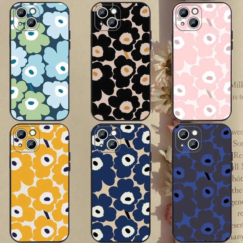 Hermosa funda de teléfono colorida con flores de amapola, funda suave de silicona magnética para IPhone 17 16 15 14 13 12 11 Plus Pro Max Air