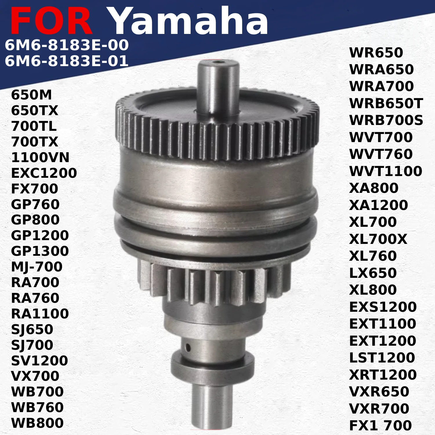 Starter Drive Bendix for Yamaha Wave Runner XL700X Wave Runner XL760 XL800 LX650 EXS1200 EXT1100 EXT1200 Exciter LST1200 VXR650