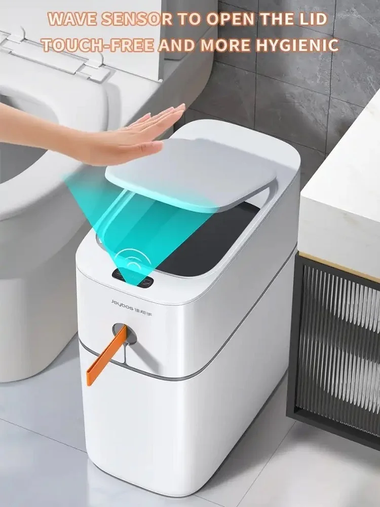 

Joybos Electronic Trash Can Automatic packaging Wastebin Bathroom Kitchen Garbage Cube Recycling Large Waterproof Dustbin JS50