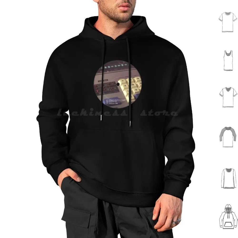 Aphex Twin-Side B-Vinyl Record Print Classic Hoodie cotton Long Sleeve Aphex Twin Music Electronic Techno Electronic