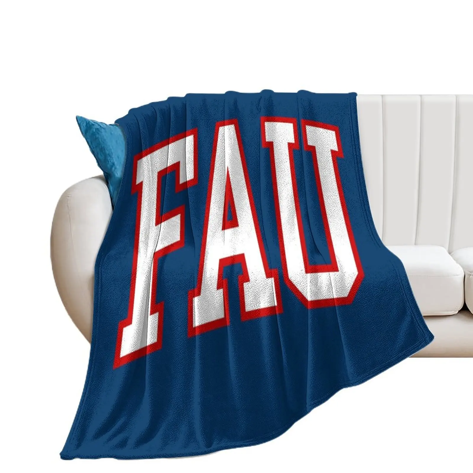 fau - college font curved Throw Blanket Nap Sofa Quilt Weighted Luxury Thicken Blankets