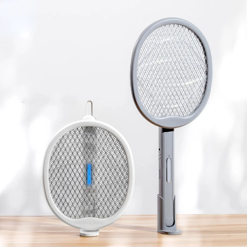 

Folding Electric Mosquito Swatter Rechargeable Durable Household Two-in-one Mosquito Swatter Fly Swatter Lithium Battery