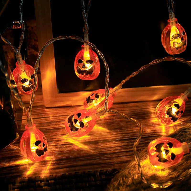 Halloween Pumpkin String Lights LED Atmosphere Decorative Lights Battery Box String Lights Festival