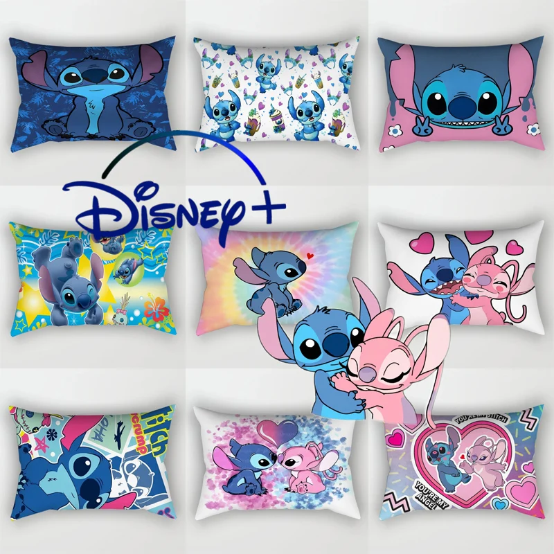 30x50cm Disney Stitch Cartoon Pillowcase Sofa Cushion Protective Cover Stich Peripheral Room Decoration for Kids Birthday Gifts