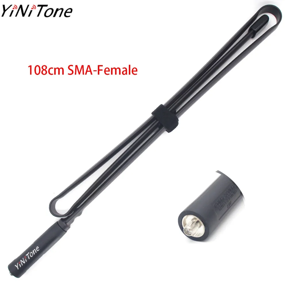 

108cm CS Tactical Antenna Foldable SMA Female Dual Band VHF/UHF Suitable for BAOFENG UV-82 UV-5R UV5R BF-888S ARF8 Walkie Talkie