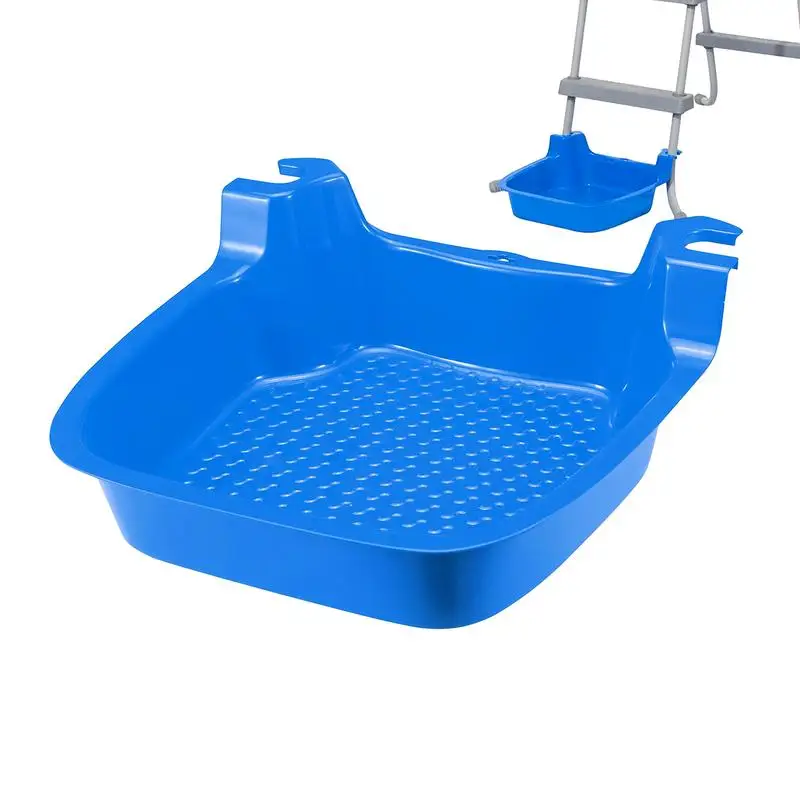 Pool Foot Bath Basin Aboves Ground Pool Foot Soak Tray Large Size Installed on Pool Ladder Wash Sand & Dirt Pool Accessories