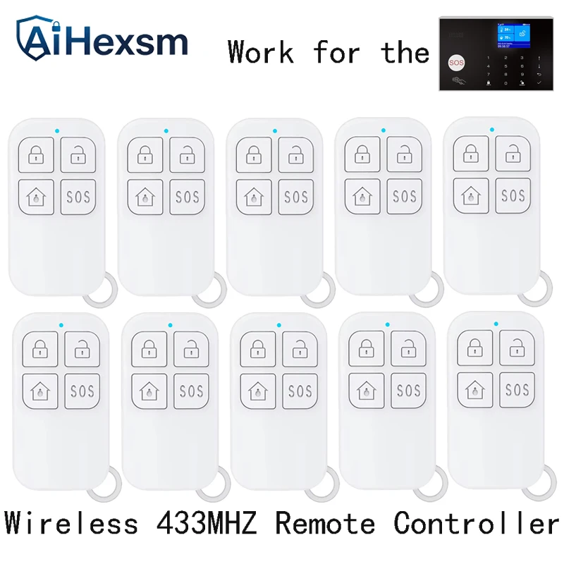 Burglar Security Alarm System Accessories 433MHz Wireless Remote Controller Metal Key Chain For Tuya Wifi GSM G30 G20 PG103 107 - zdjęcie 1