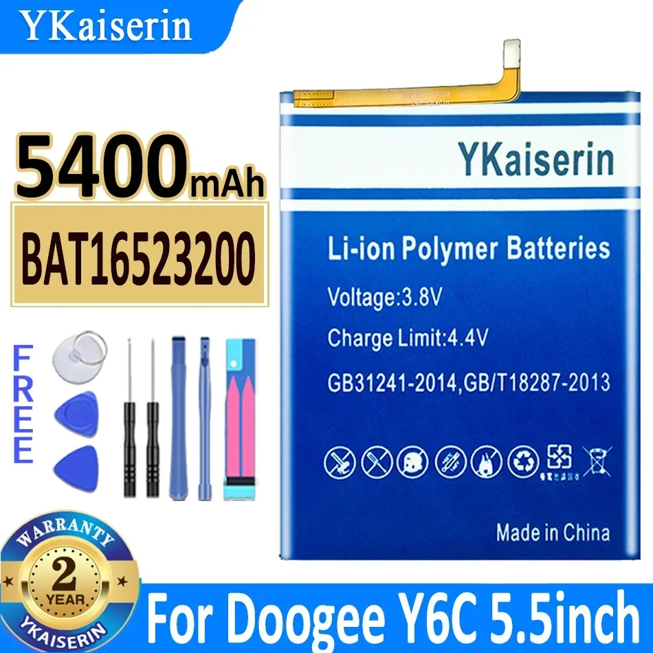 YKaiserin Battery For DOOGEE T6 T5 T3 Pro T6Pro T5Pro T3Pro/Y6 Max Y6Max Y7 Y8 Y100 Plus Y100Plus/X9 pro X9pro/N20Pro N20 Pro