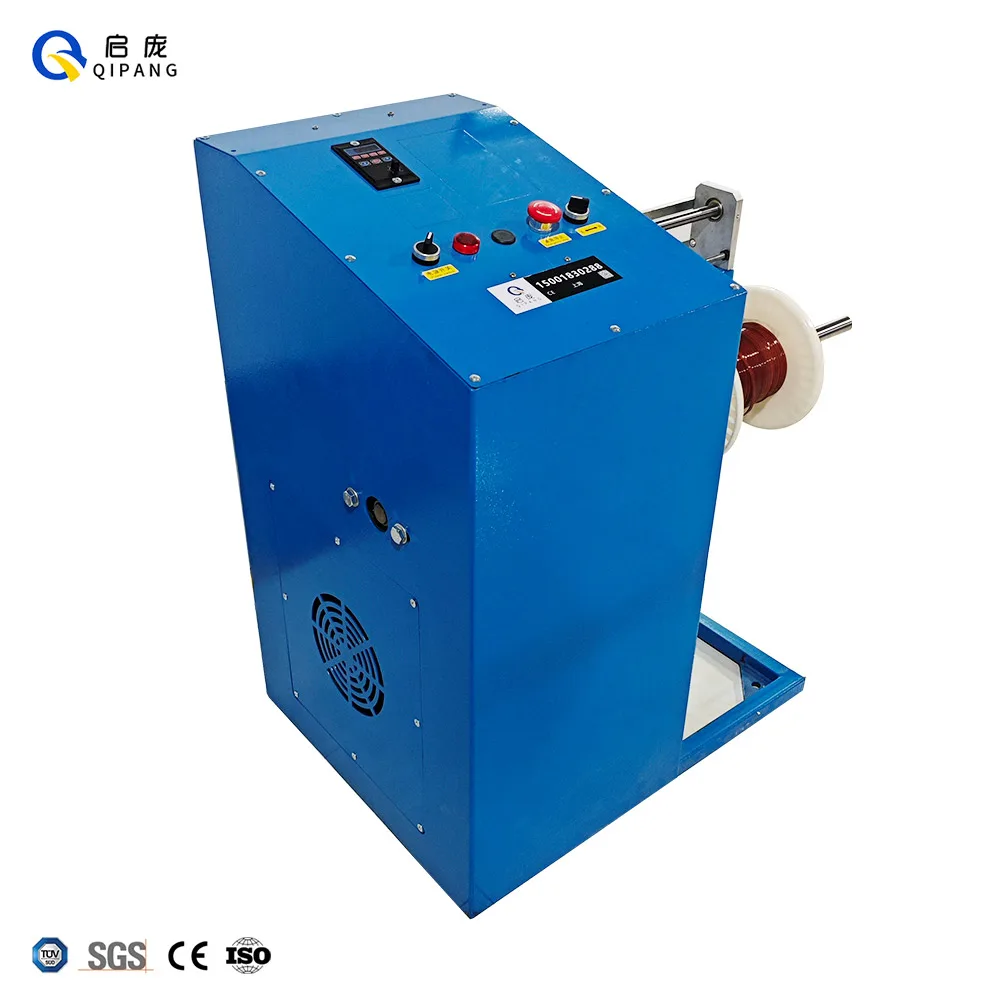 Qipang QP400 spool rewinding machine and Automatic wire Cable Wrapping Packing Machine cable Coiling Machine