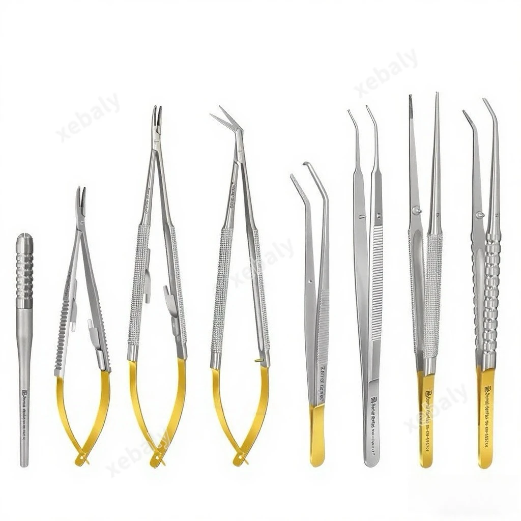 High Quality Professional Microsurgery Instruments  Forceps Needle Holder Probe Scissors Scalpel Handle for Ophthalmic Surgery