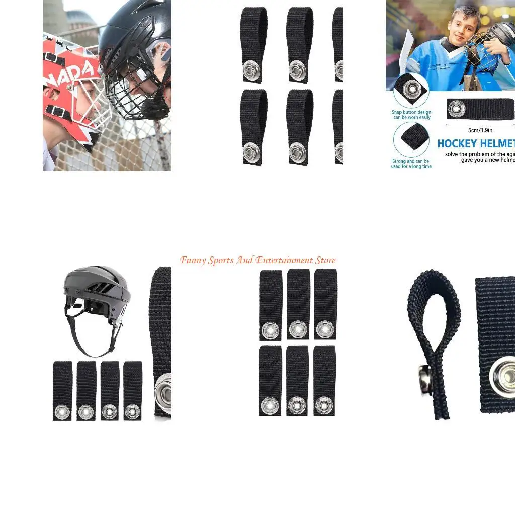 

C4DE 6 шт., сменные ремни для подбородка хоккейного шлема, подбородок с одинарной застежкой