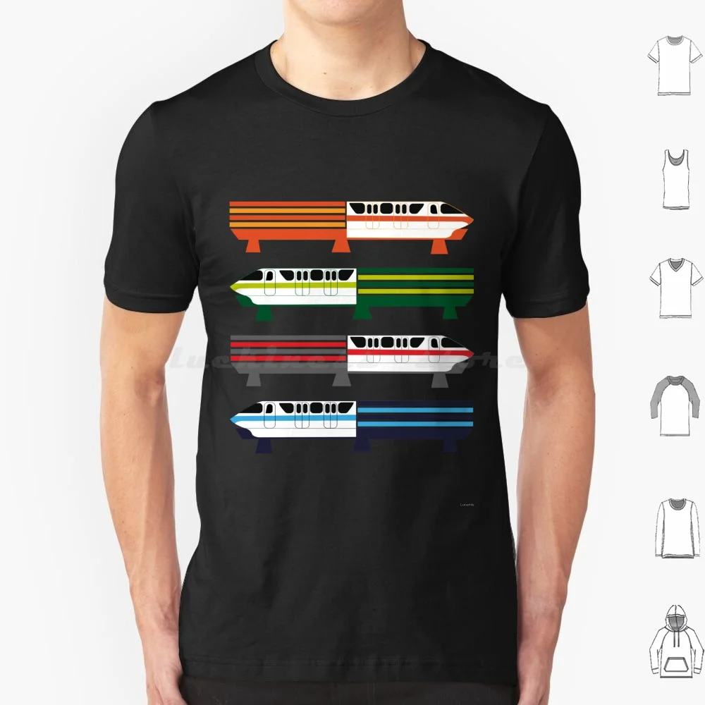 The Monorail System T Shirt 6xl Cotton Cool Tee World Walt World Monorail Monorail Magic Kingdom Retro Magic Kingdom