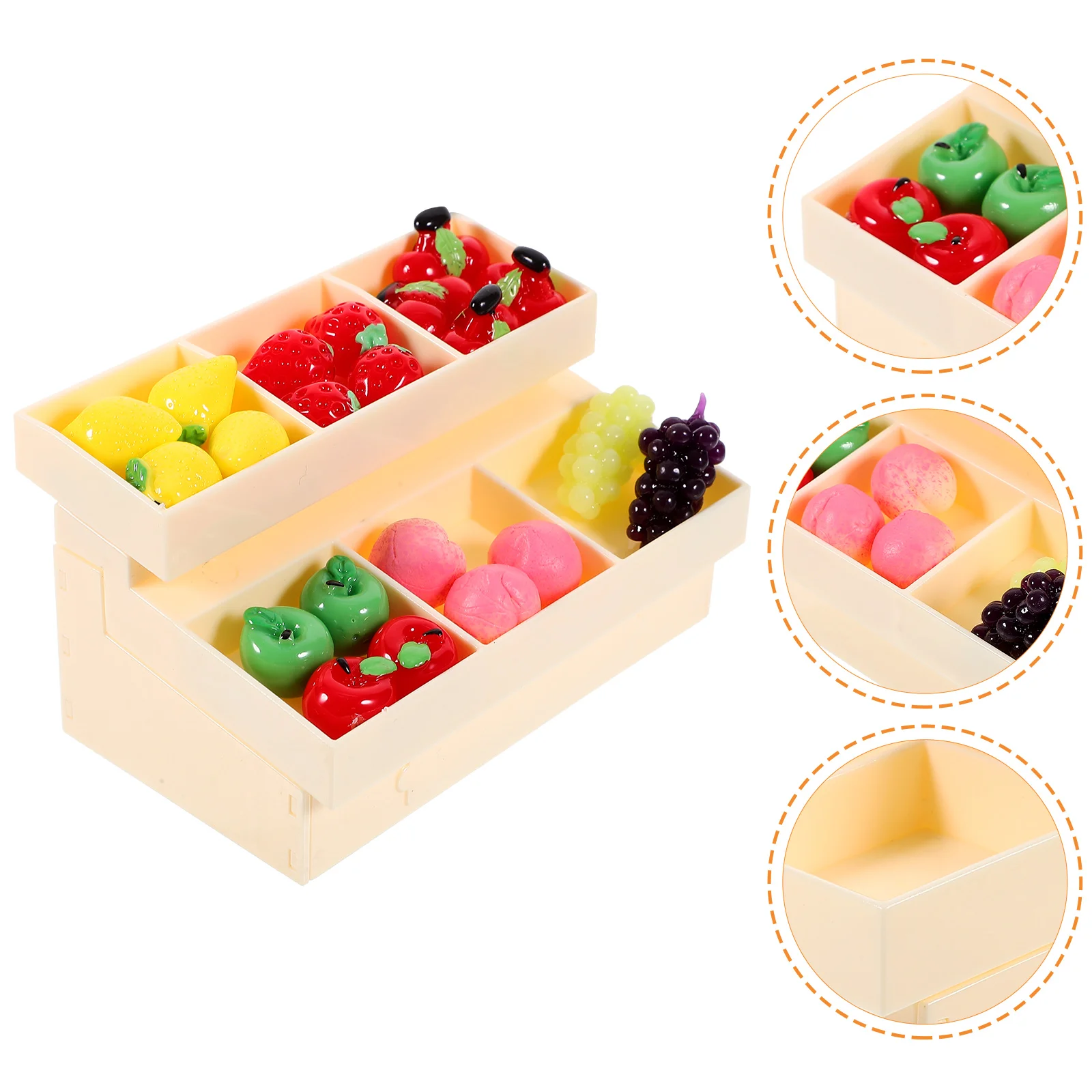 

Miniature Food Toys on Shelves Furniture and Accessories House Models Vegetable Accessory Display Rack Plastic Shelf