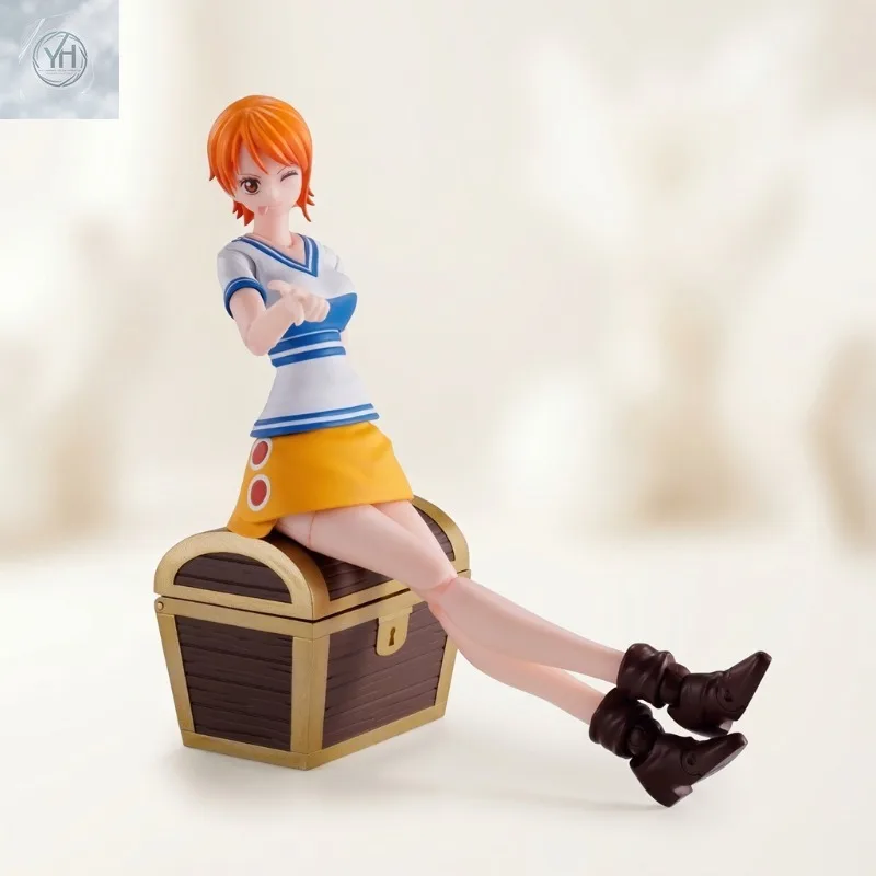 [In Stock] Original SHF Nami Action Figure Romance Dawn Anime Collectible Model Toy