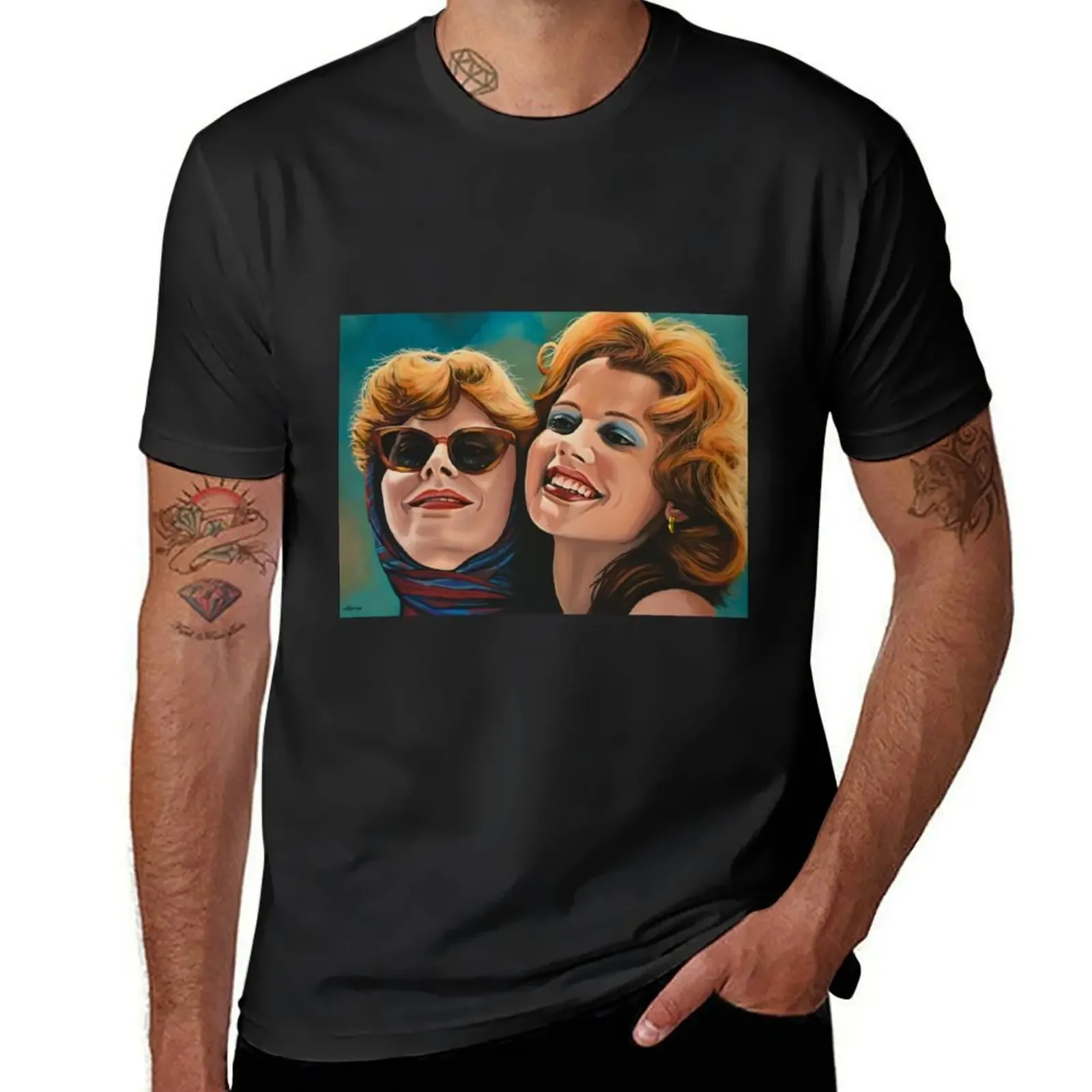 Susan Sarandon and Geena Davies alias Thelma and Louise T-Shirt graphics man clothes mens graphic t-shirts funny