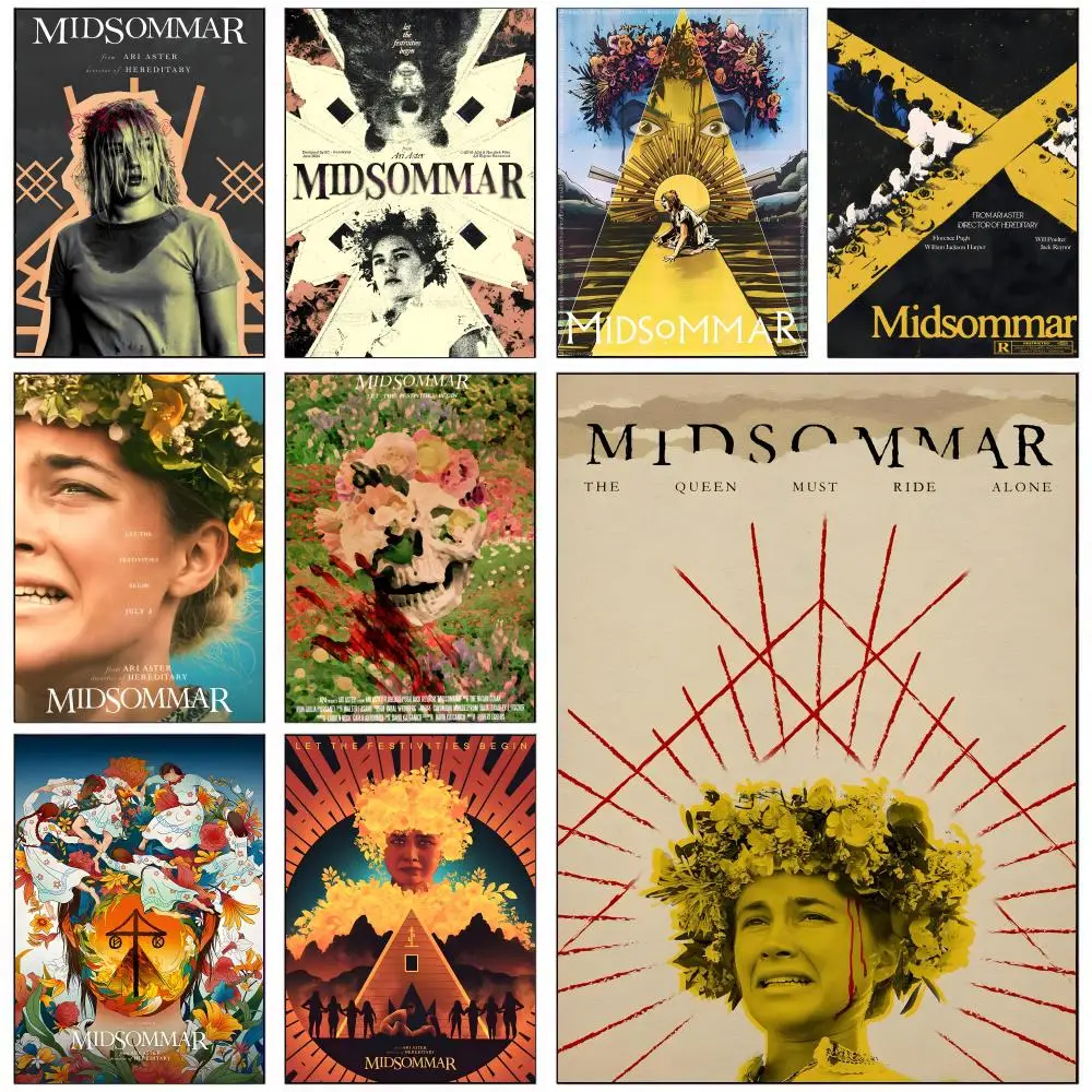 Póster de película M-Midsommar, pegatina de pared extraíble, arte autoadhesivo, Mural, decoración de pared de salón, oficina en casa y comedor