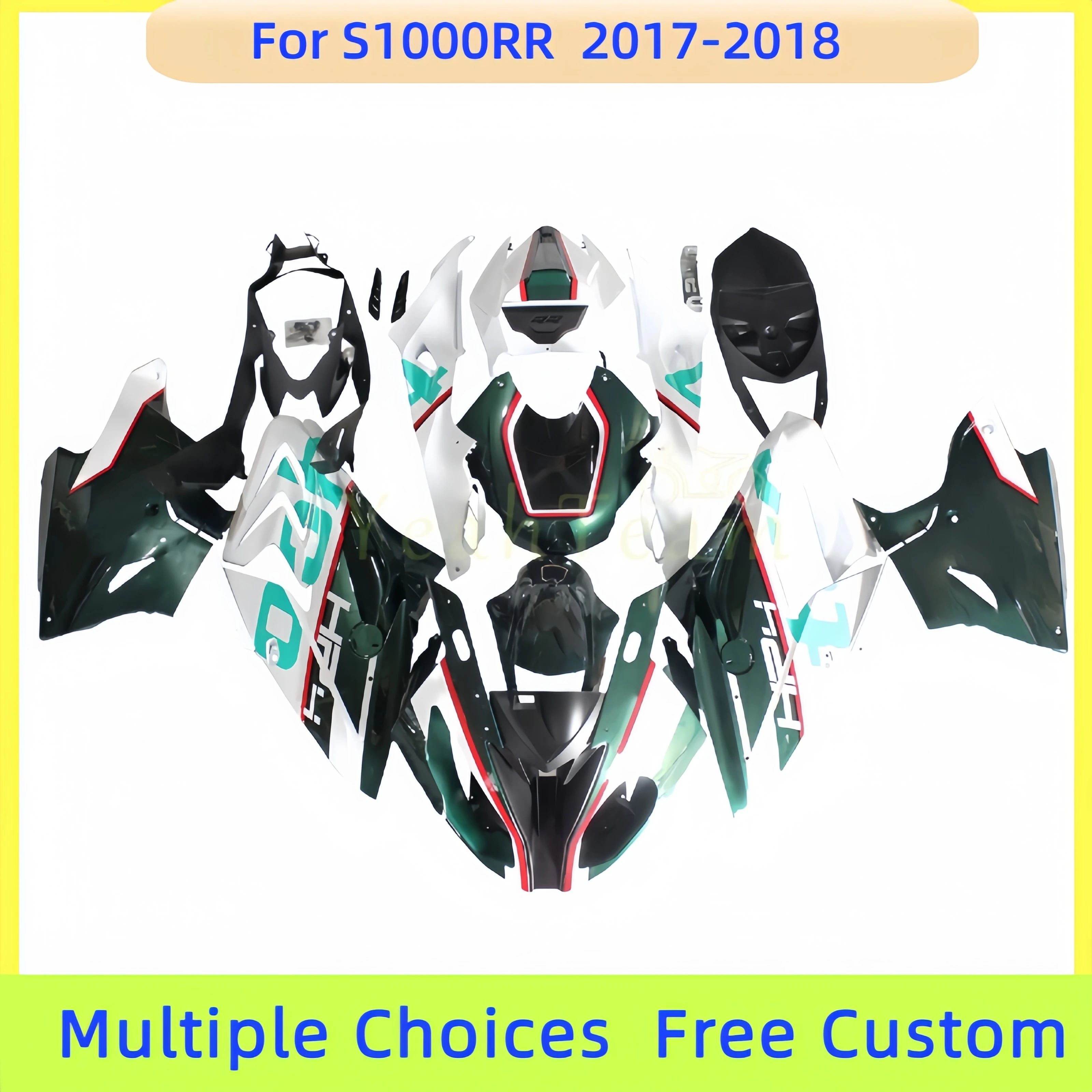 

New ABS Fairing kit for BMW 2017 2018 S1000RR Green White Black