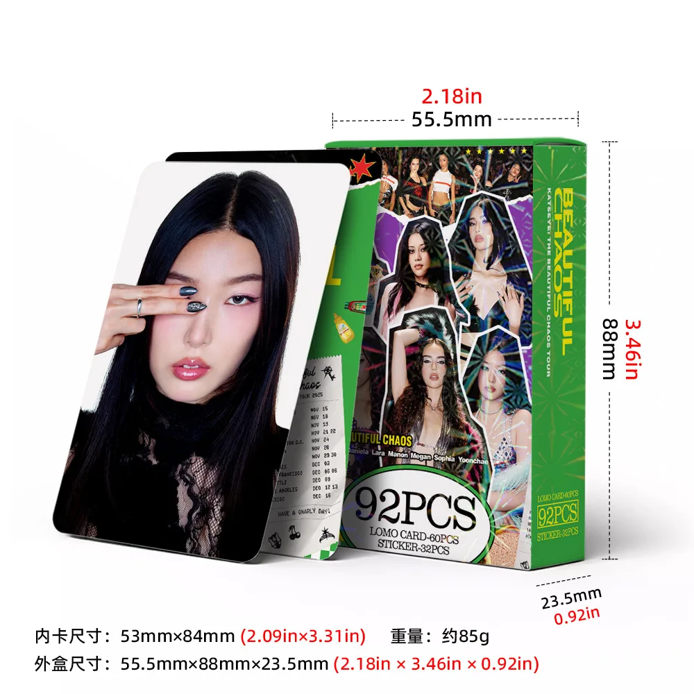 

92Pcs/Set KATSEYE Idol Girl Lomo Cards New Album Gabriela HD Photocards Stickers MANON MEGAN LARA DANIELA YOONCHAE Fans Gift