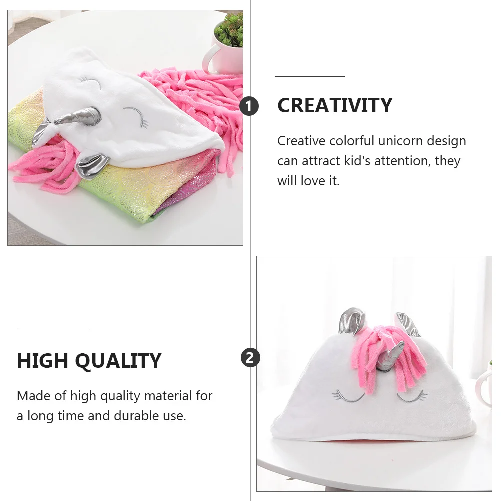 

Creative Colorful Unicorn Cape Flannel Shawl Multifunctional Blanket Bright Colors Ideal Gift for Friends and Family