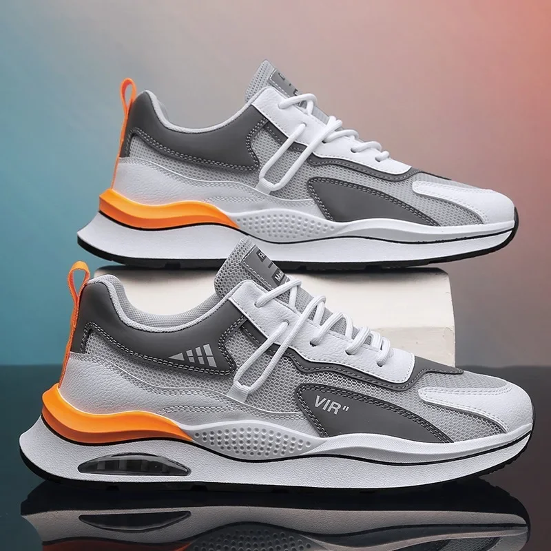 Men's Sneakers Brand Mesh Breathable Shoes Men Sneakers Hot Sell Comfortable Shock-absorbing Running Casual Shoe Tenis Masculino