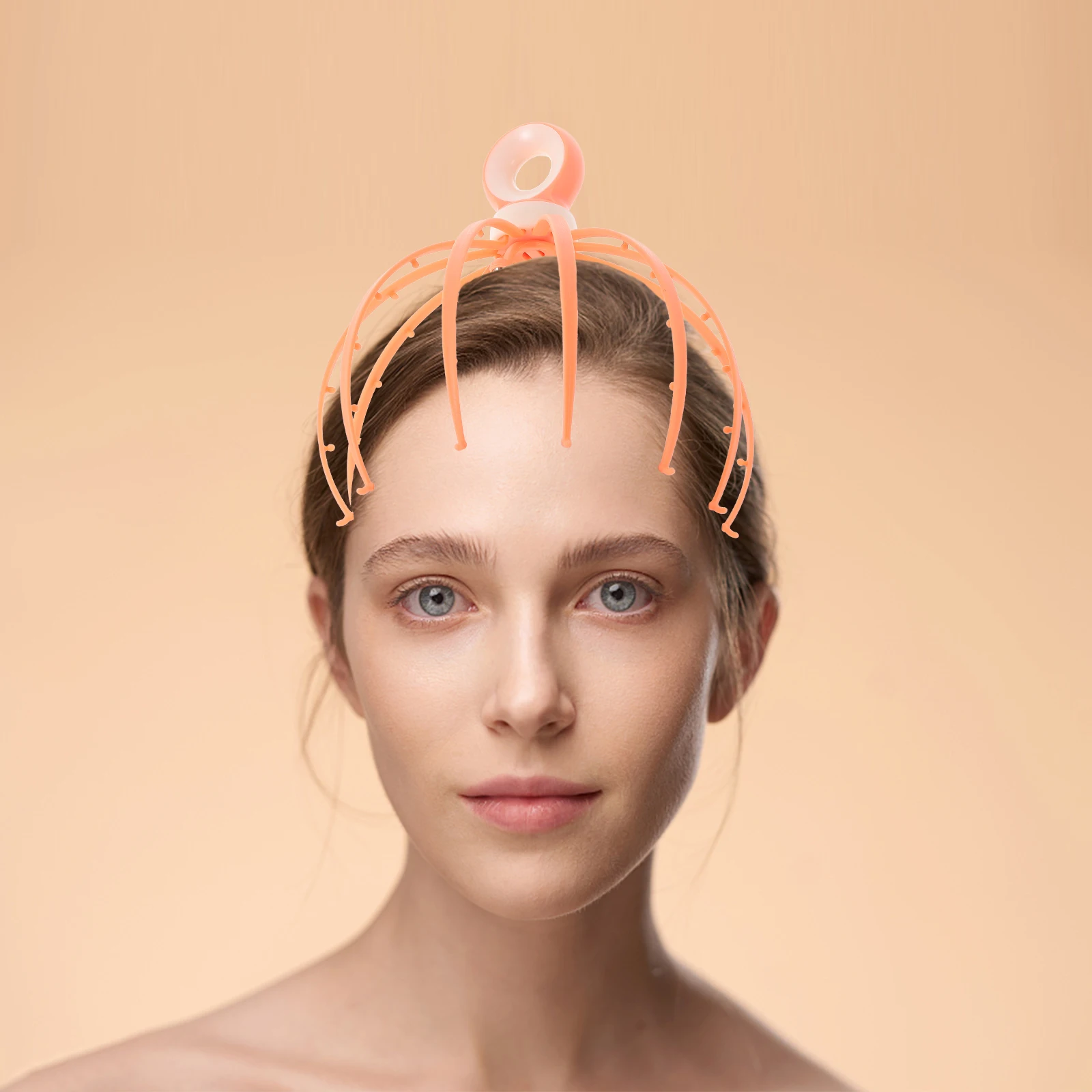 

Portable H held Head Massager Steel Balls Scalp Massage Spa Tool Durable PP Material Family Travel Outdoor Use Great Gift Idea