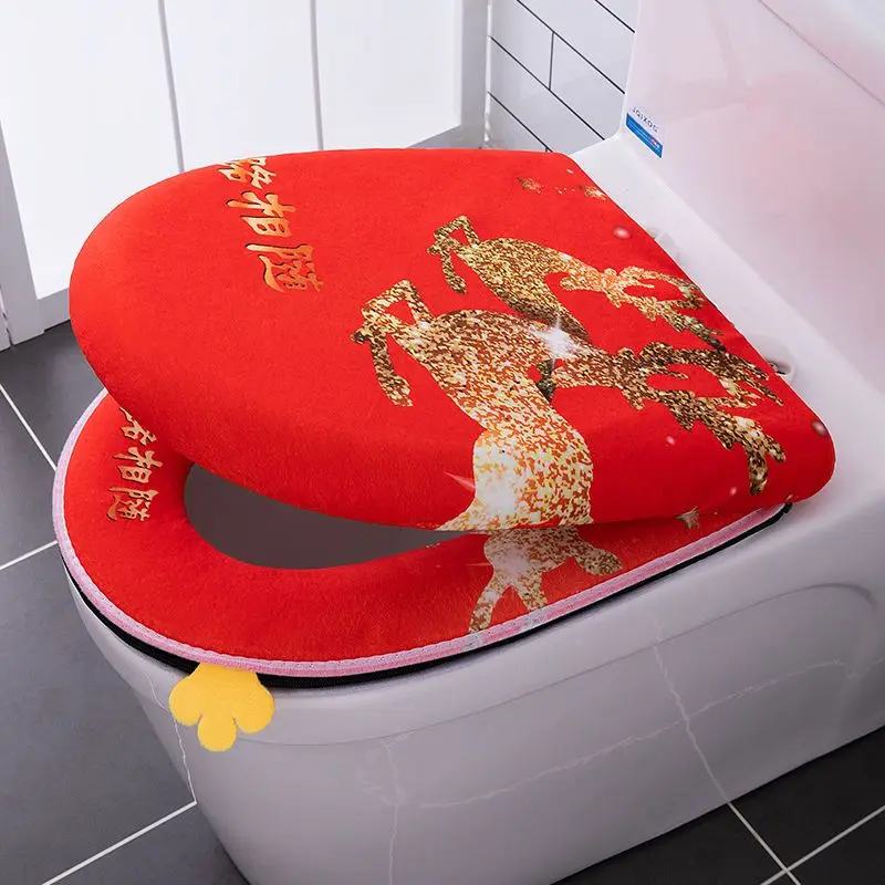 New Hot Sale Toilet Cushion Household Set Toilet Seat Cover 1/2 Piece Set Universal Toilet Cushion Zipper