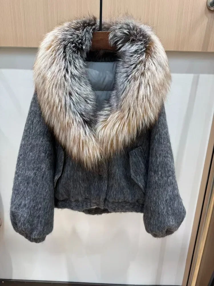 여성용 겨울 다운 재킷 한국 리뷰 많은 소녀 의류 리얼 퍼 재킷 여성 2025 신상 코트 & 재킷 천연 모피 코트