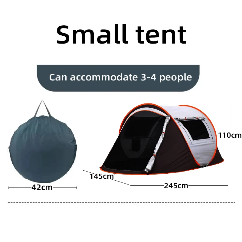 LEZHI 5–8 Personen, schnell zu öffnendes Handwurfzelt, wasserdichtes Camping-Bootszelt, Outdoor-Zelt, vollautomatisches Pop-up 3