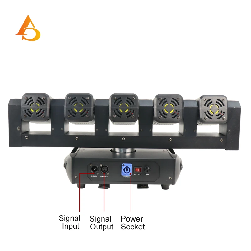 Imagem -06 - Luz Principal Movente com Cabeça Movente Luz de Giro Infinita Iluminação do Efeito de Fase dj Partido Barra Casamento Dmx 5x40w 6x20w Rgbw 4in Dmx512