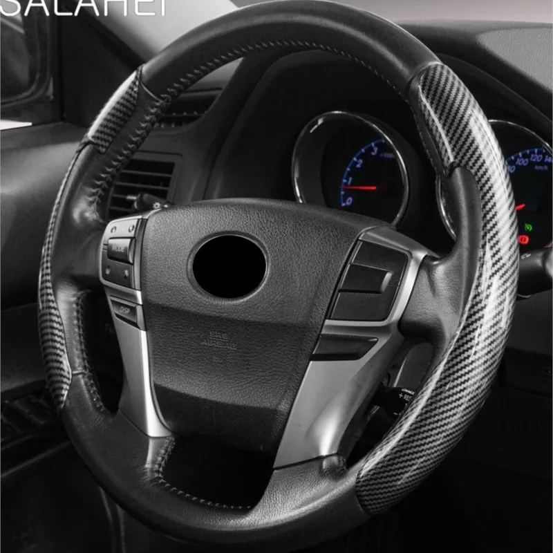 

Carbon Fiber Pattern Car Steering Wheel Cover Breathable Anti-Slip Auto Steering Wheel Protector Universal for Most Cars