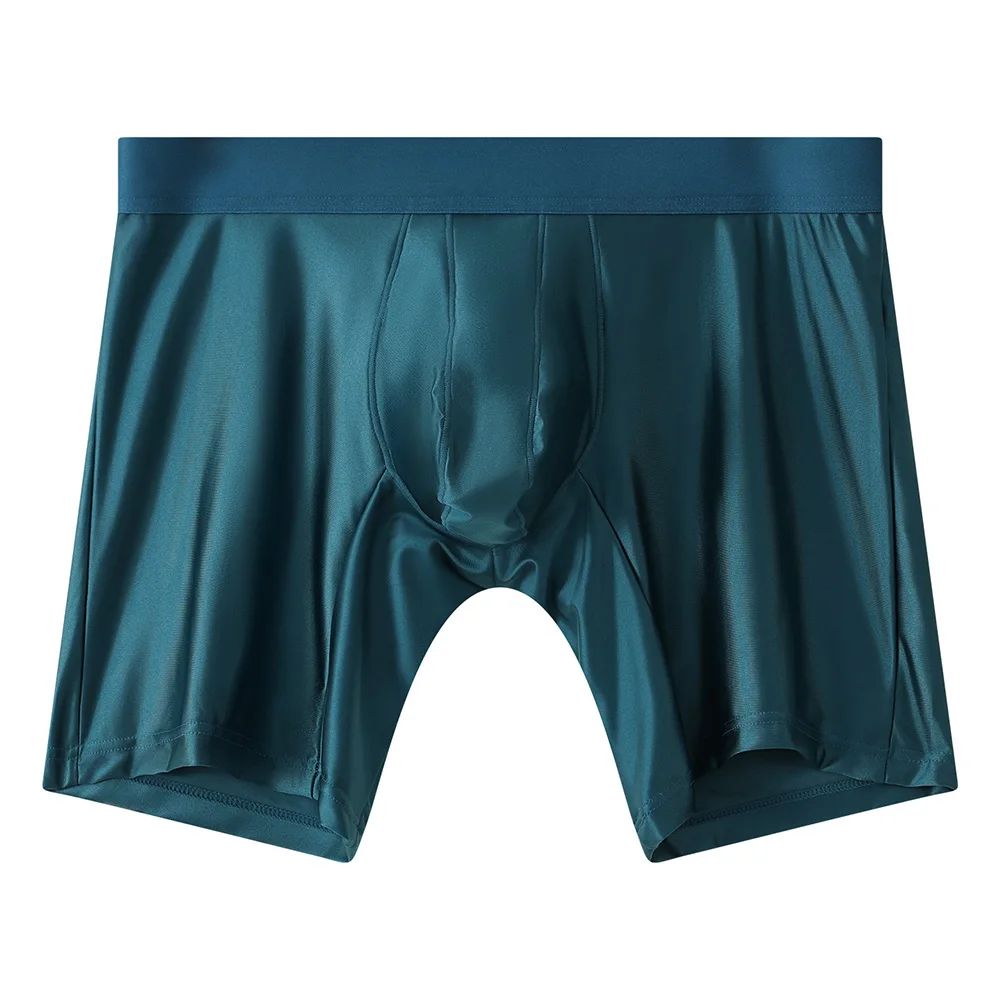 

Satin-like Boxer Men Ice Silk Gay Pouch Bikini Quick-dry Extreme Men's Underwear Sexy Accessories Hot Elastic Lengthen Panties