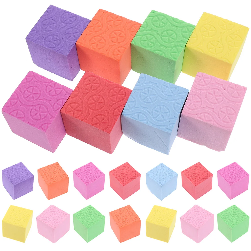 50 Pcs Cube Teaching Aids Colorful Building Blocks Counting Foam Cubes Kids Early Educational Toy