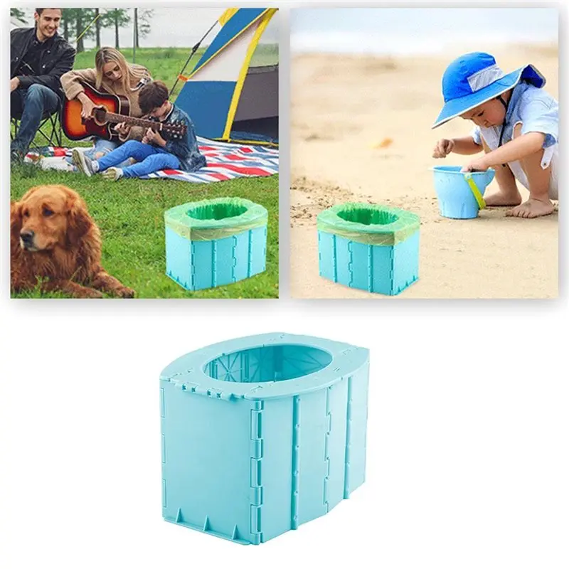 SHGO-Car للسفر دلو التخييم للطي المرحاض صوان المحمولة في الهواء الطلق متعددة الوظائف رحلة المشي لمسافات طويلة للأطفال #4