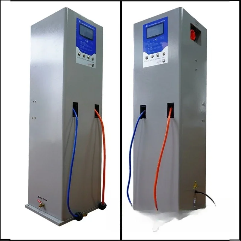Fully automatic automobile vertical inflator with built-in air compressor