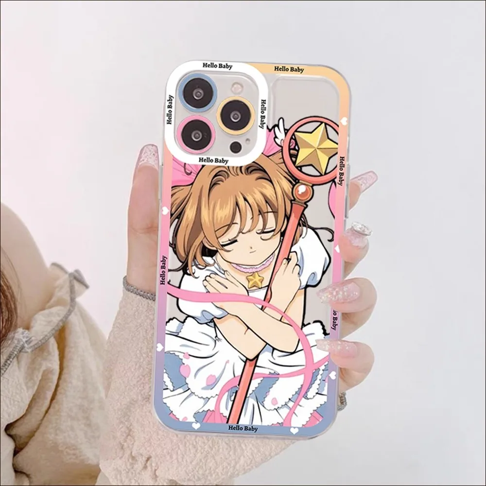 Card Captor Sakura Anime Phone Case For iPhone 13 14 Pro Max XS XR 12 11 Pro 13 Mini 6 7 8 Plus Soft Clear Back Cover