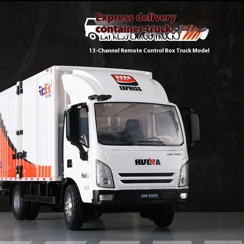 

New product Huina 524 remote control express container truck 1:18 scale remote control lighting boy gift alloy toy car gift