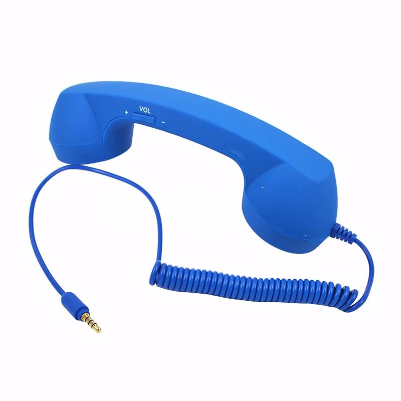 Classic Retro 3.5mm Telephone Phone Handset Radiation-proof Protection Wired Control For iPhone Samsung Phone Call Receiver