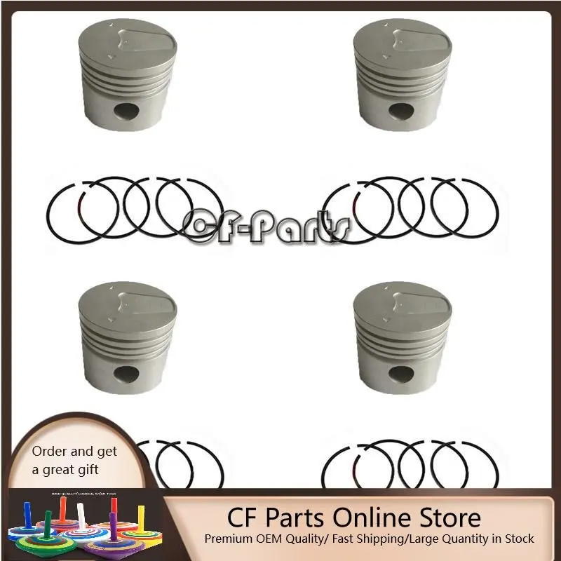 

4 x STD Piston & Ring Set Kit FOR MITSUBISHI K4D Excavator