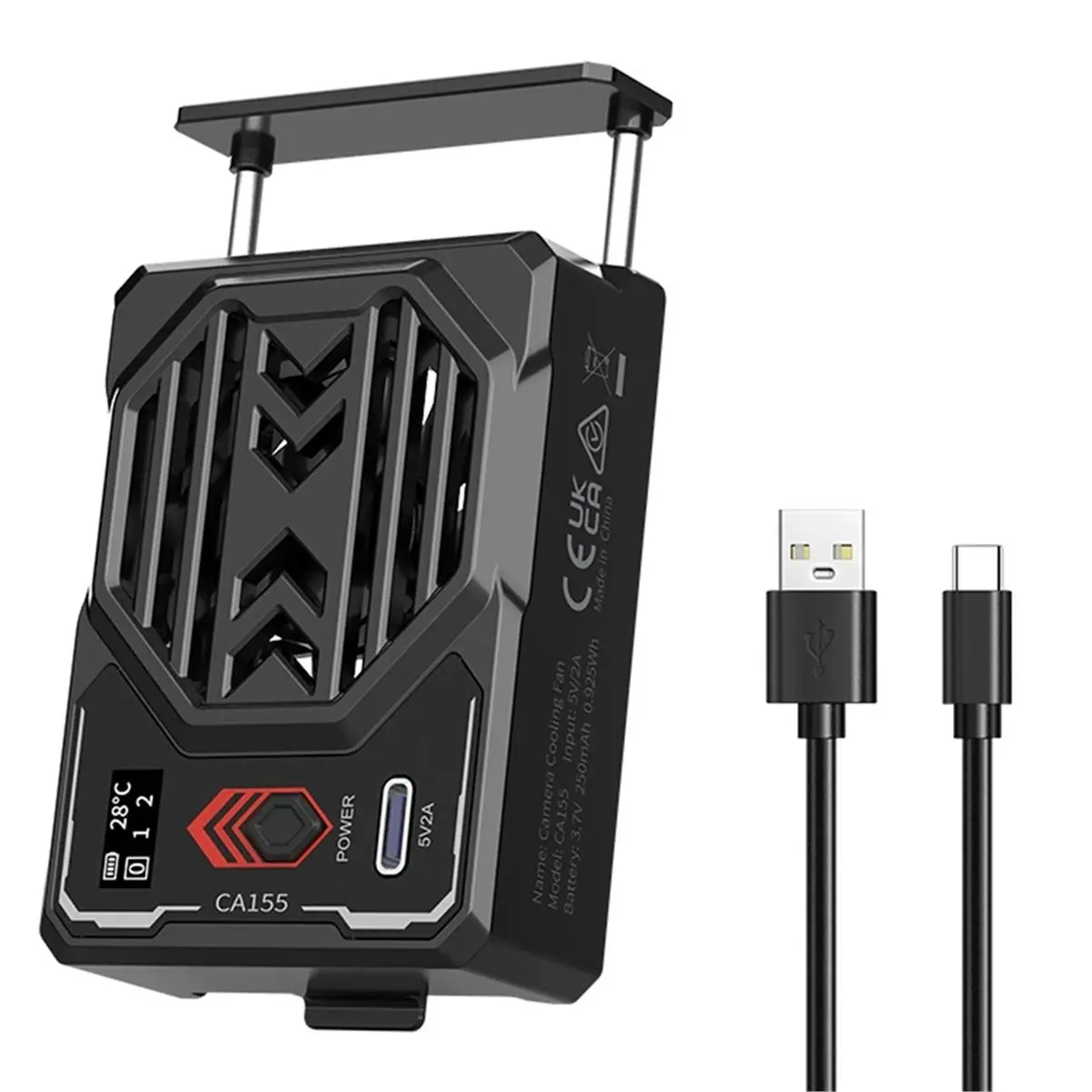 Fits for Basics Camera Cooling Fan with Battery Spring Loaded External Cooler for ZV-E1 A6700 R6 Mark II XS20